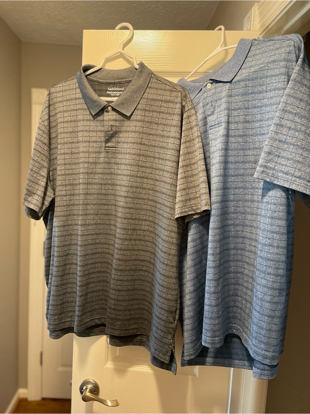 Bundle of Saddlebred Men’s Short-Sleeve Polo Duo - Gray & Blue